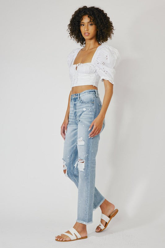 KanCan -Hi Rise Slim Straight Jeans