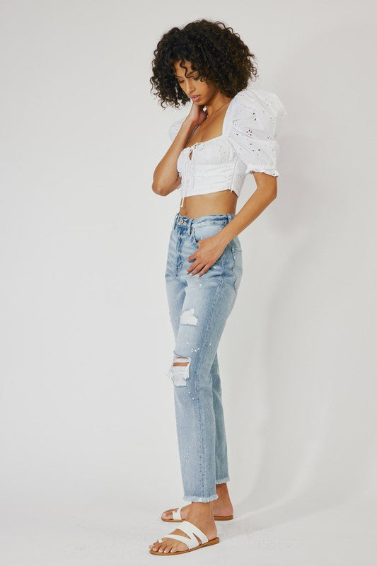 KanCan -Hi Rise Slim Straight Jeans