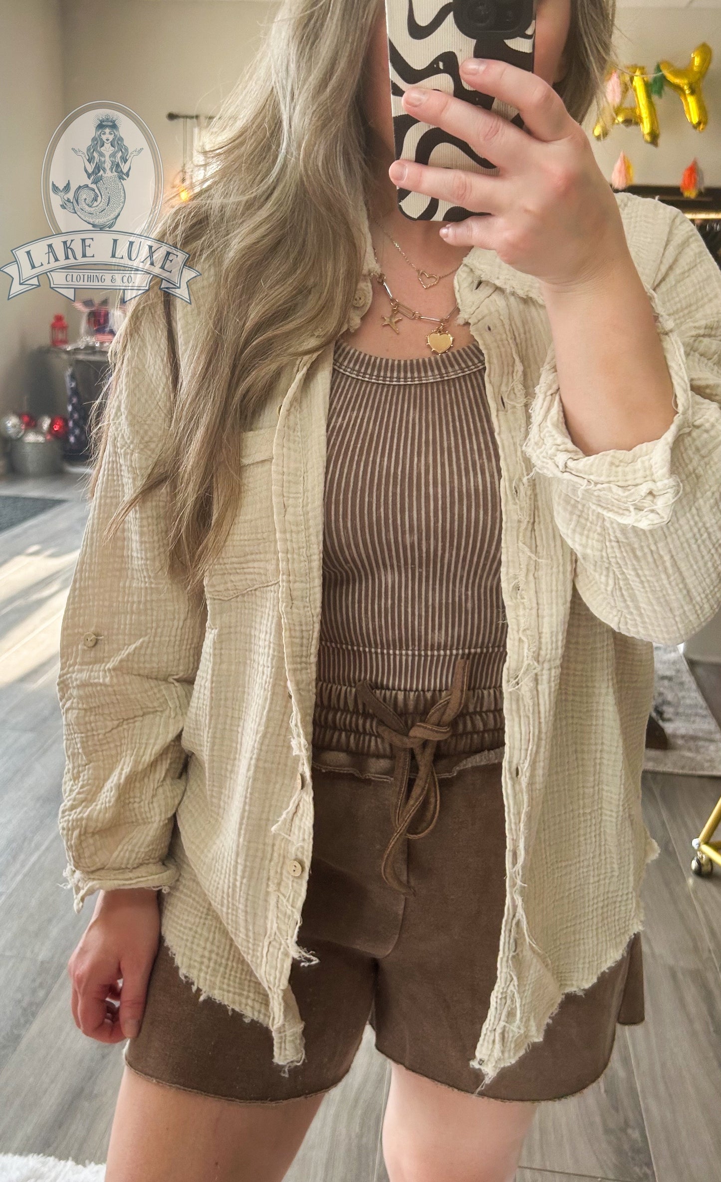 Mocha Vintage Ribbed Top