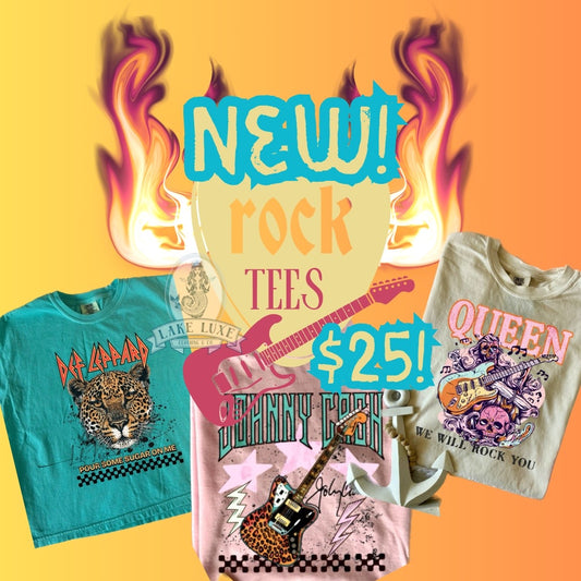 New! Rock tees! Made to order! Allow 5 biz days
