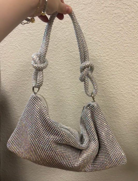 Silver slouch bag