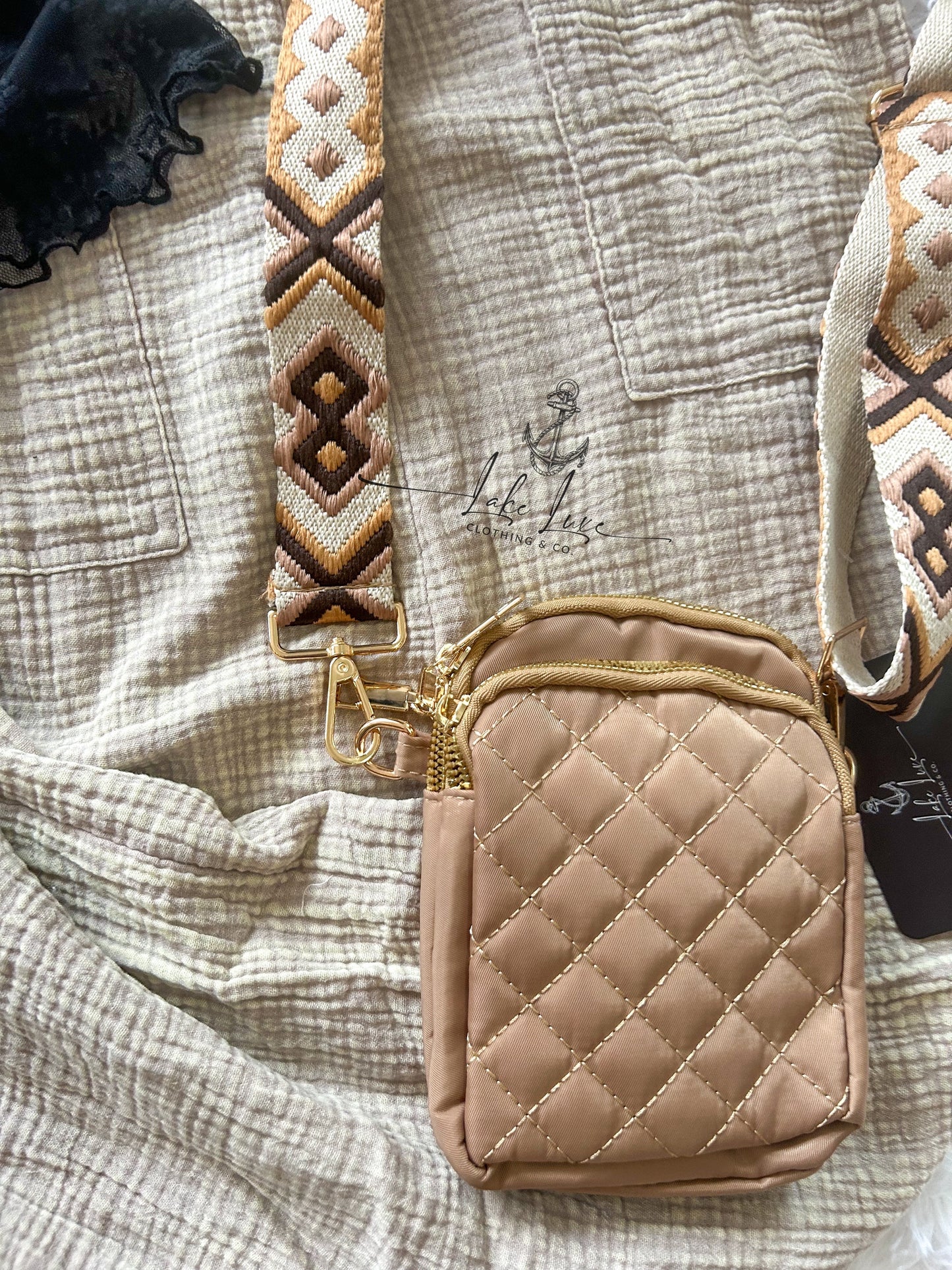 Quilted crossbody purse