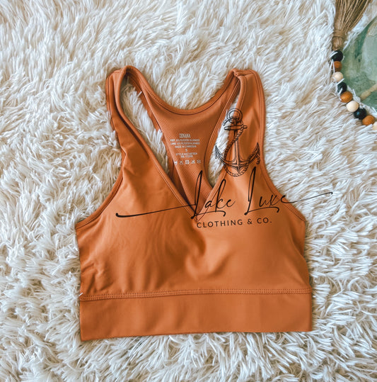 Orange / burnt orange bra