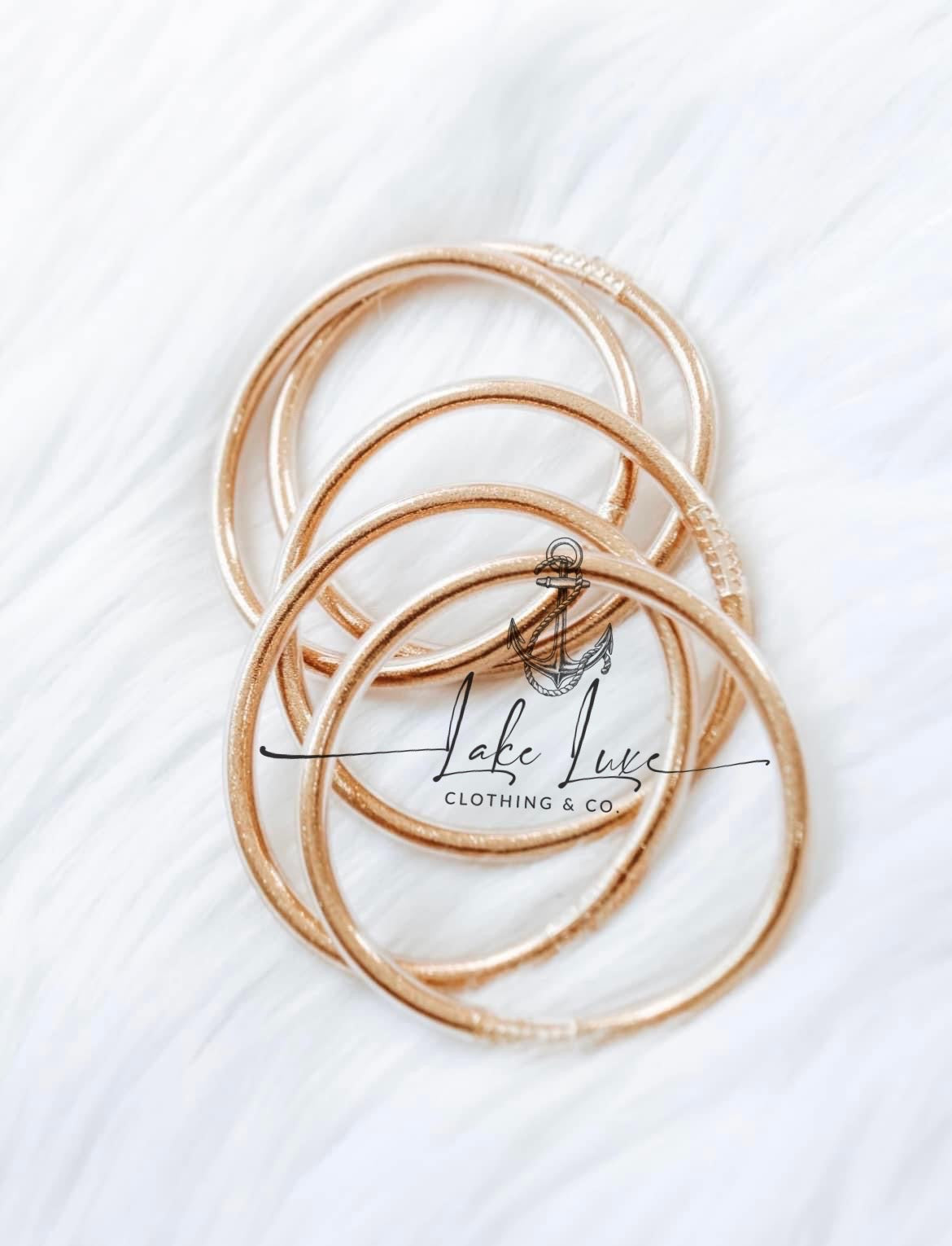 gold bracelet stack (6 per set)