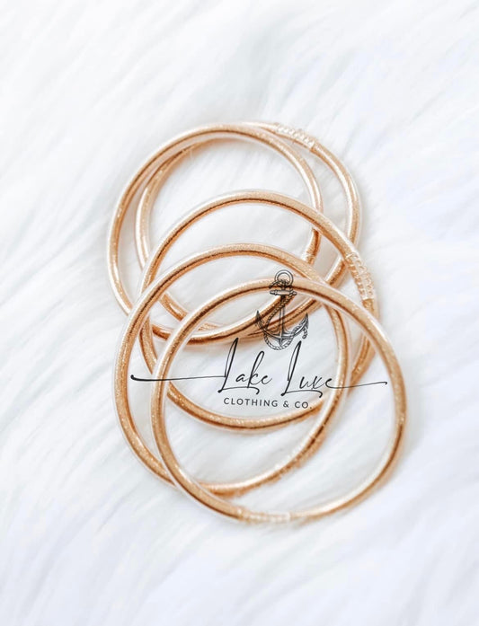 gold bracelet stack (6 per set)
